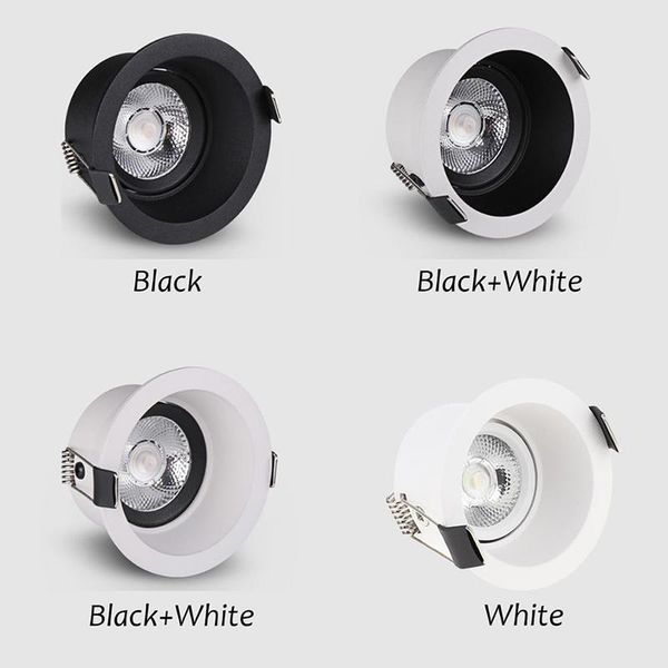 

downlights cob anti-glare led 5w 7w 10w 12w embedded ceiling downlight round spotlights recessed indoor light for jewelry