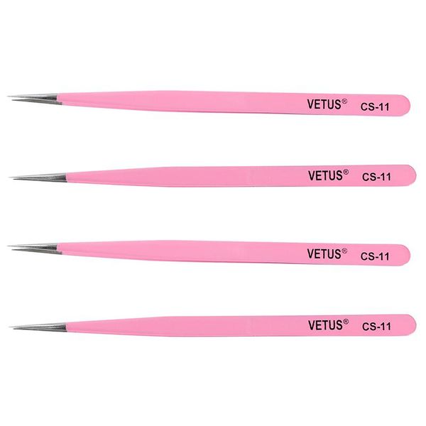 

eyebrow tools & stencils 5pcs/lot vetus eyelash tweezers stainless steel non-magnetic lash pincet false