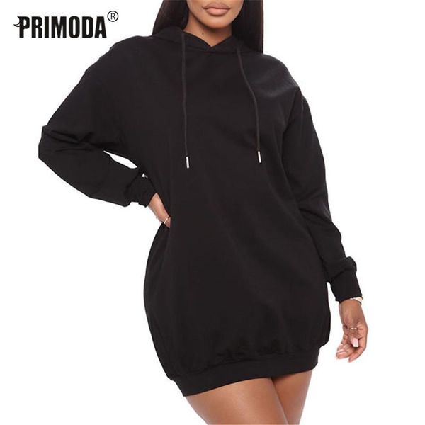 

women's hoodies & sweatshirts women dress casual 2021 autumn winter long hoodie hooded solid pure female sleeve pullovers pr532m, Black