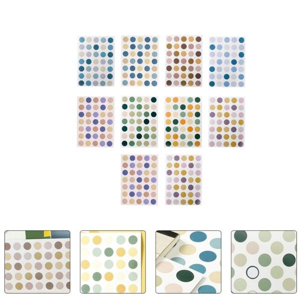 

gift wrap 20 sheets colorful dot label stickers scrapbook diy seal decals