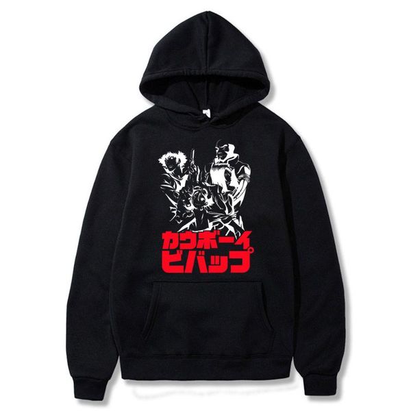 

men's hoodies & sweatshirts harajuku japanese anime cowboy bebop hoodie sweatshirt man oversized hip-hop style hoody spring autumn male, Black
