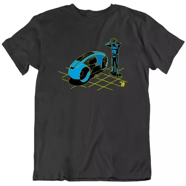 

robot manbot tee ames bros damn 2.0 vintage tron short sleeve menst shirt new, White;black