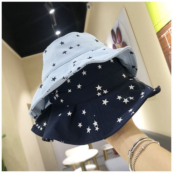 

ins female designer sunshade fisherman's spring and summer stars travel tide versatile leisure student empty basin hat, Yellow