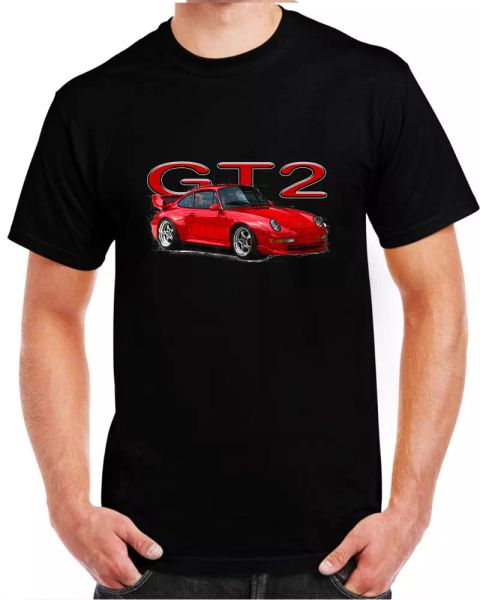 

autotee fan retro 911 gt2 graphic art design essential fun t-shirt, White;black