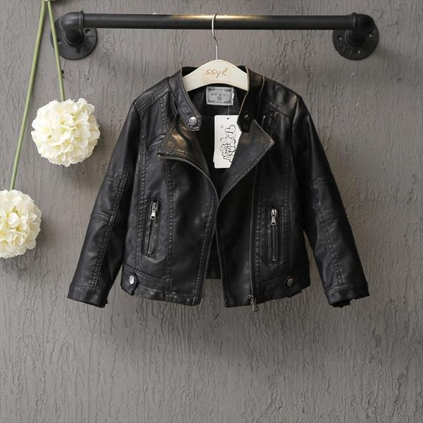 

autumn denim jacket for girl clothing kids the wind pu leather coat baby boys children outerwear, Blue;gray