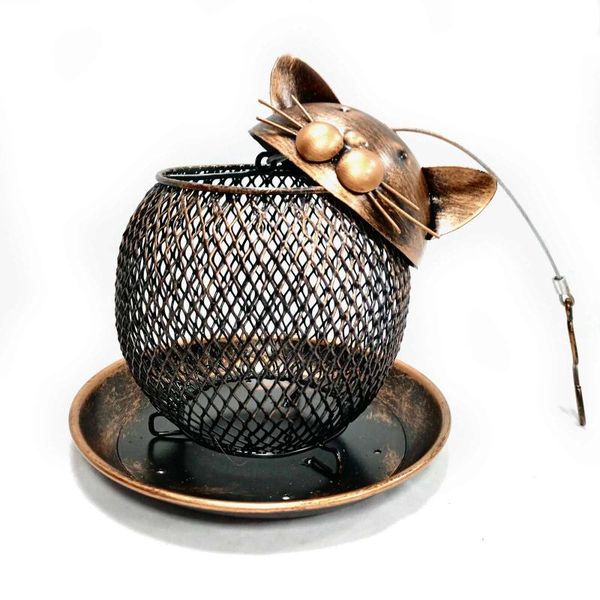 

other bird supplies kitten cat shaped feeder vintage handmade outdoor decor villa garden decoration hanging