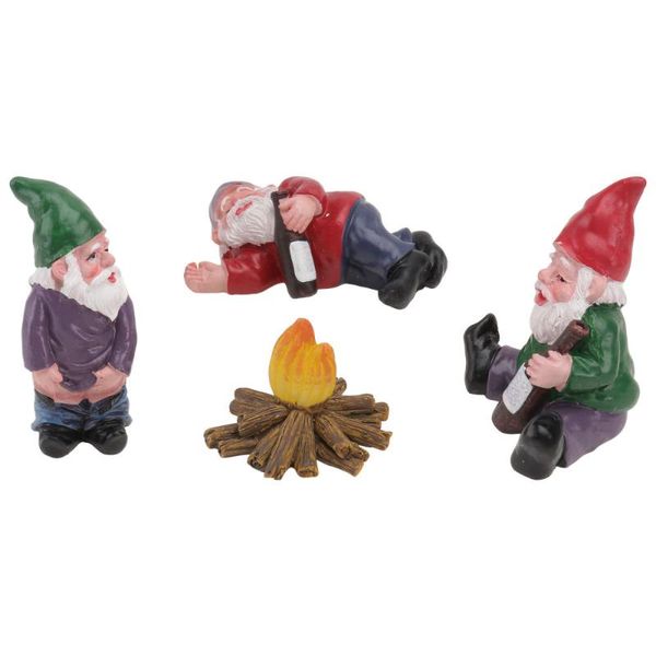 

garden decorations 4pcs creative resin decor miniature dwarf crafts (one/each style)
