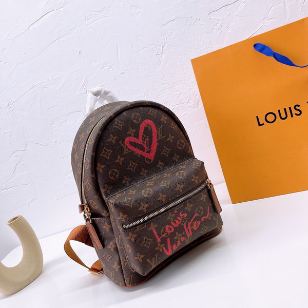 

luxury designer bag ladies handbag brand letter printed leather backpack style with original dust bag 06