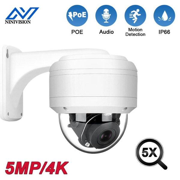 

cameras 8mp cctv outdoor waterproof ptz ip security camera 5mp/4k poe hd 5x optical zoom speed dome up to 80m night vision