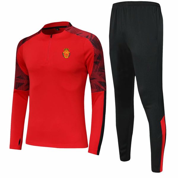RCD Mallorca Kids Tamanho 4xs a 2xl Leisure Rastlesuits Define homens de ternos esportivos ao ar livre Kits Home Jackets Pant Sportswear Suit
