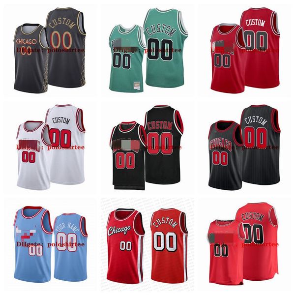 

chicago's bulls's custom demar 11 derozan basketball alex 6 caruso lonzo 2 ball zach 8 lavine javonte 24 nikola 9 vucevic green44, Black;red