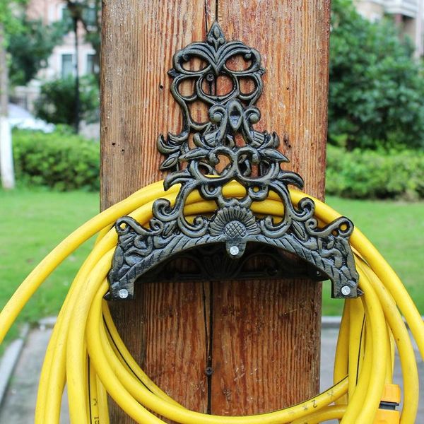 

hooks & rails vintage hollow cast aluminium water pipe holder european home garden decor metal wall storage hook