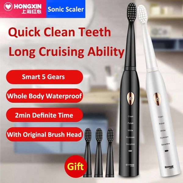 

smart electric toothbrush couple ultrasonic adul usb rechargeable soft hair automatic waterproof 4 brush head travel set