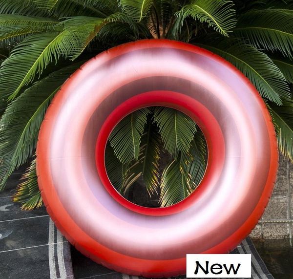 

giant inflatable printed rainbow swimming ring for and kids summer party pool float water tube toys lounger boia piscina floats & tube