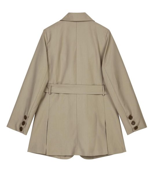 

bandage khaki women waist temperament blazer lapel long sleeve office lady suit jacket fashion spring autumn women's suits & blazers, White;black