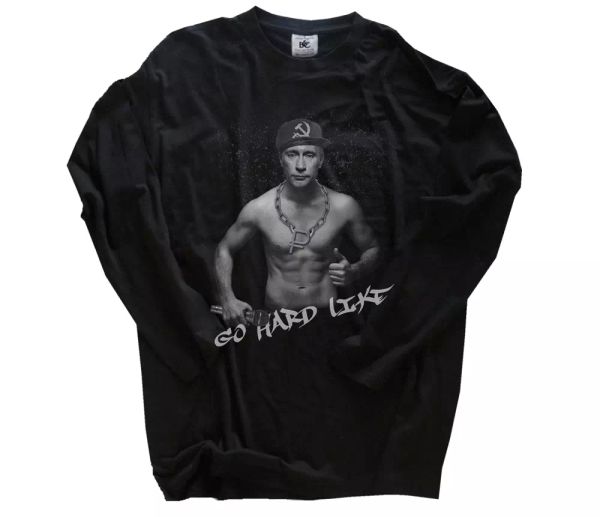 

aller hard like vladimir poutine manches longues s-xxl, White;black