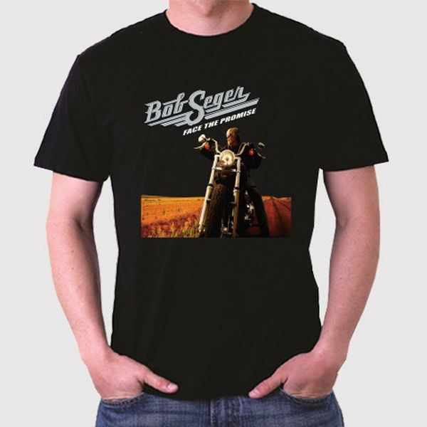 

new bob seger face the promise men's black t-shirt size s to 3xl, White;black