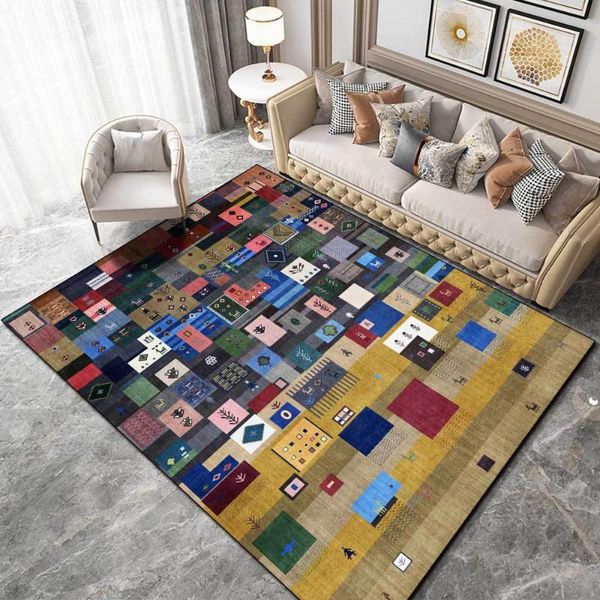 

persian style living room anti-slip carpet creative muslim lattice geometric bedroom bedside area rugs kitchen hallway floor mat carpets