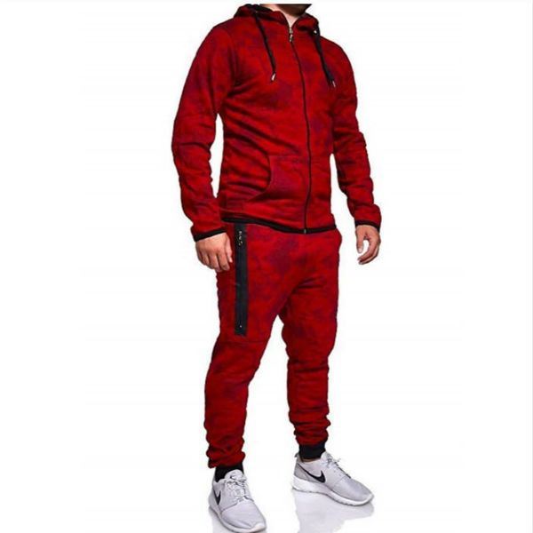 

men's tracksuits 2021 fall elastic band casual suit embroidered long sleeve fitness sports trousers 2 piece set, Gray