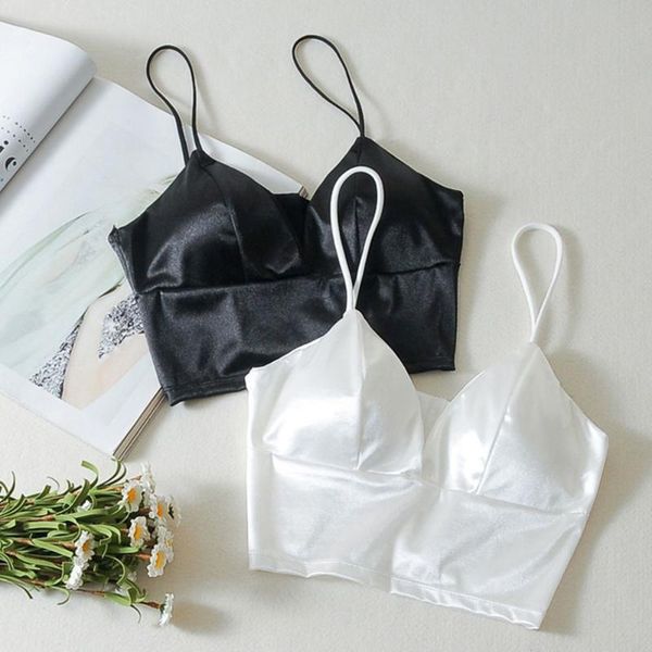 

summer tube silk chest wrap deep v multi-breasted sport bra running vest wireless push up brassiere yoga outfit