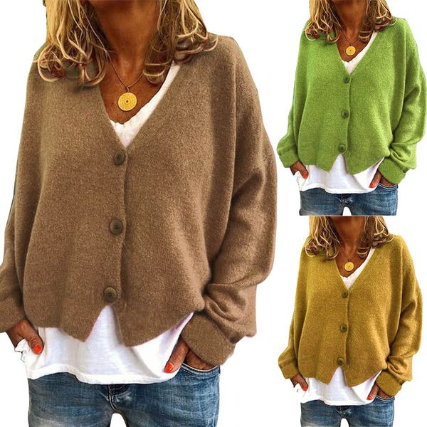 

women cardigan long sleeve v neck sweaters ladies button knit coat autumn winter female cardigans 15 colors 050814, White;black