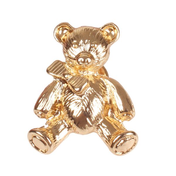 

10pcs/ lot fashion jewelry accessories gold metal bear badge brooch pins, Gray
