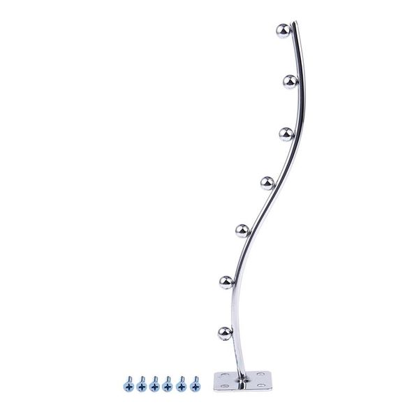 

robe hooks 7 compartments metal rack clothes towels ball waterfall bracket