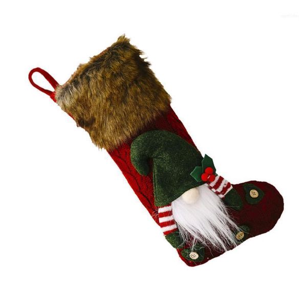 

christmas decorations 1pc gift bag stocking pouch socks for kid festival1