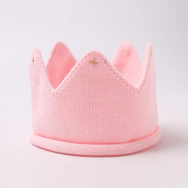

party hats baby kids girls warm winter knitted hat crown knit headband