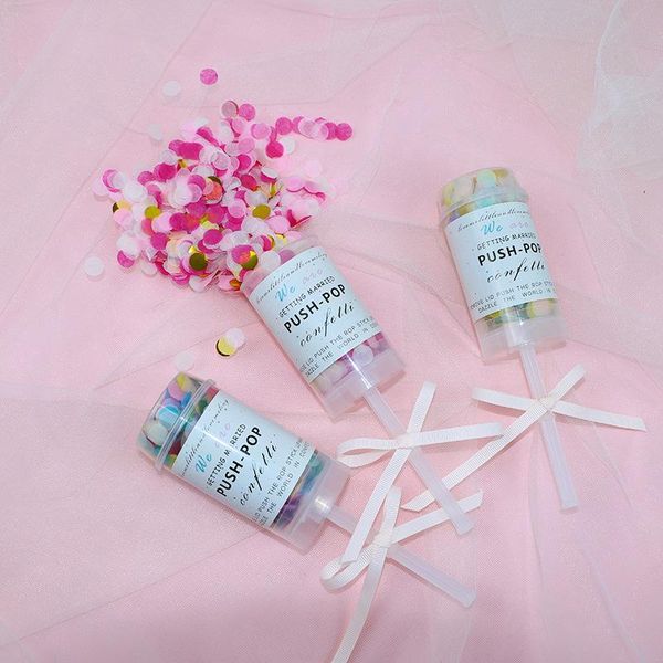 

party decoration mini round confetti push cannons baby shower decorations wedding girl toss small salute gender reveal decor