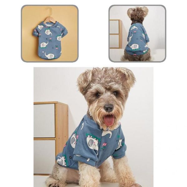 

dog apparel o neck outfits elephant print two leg sweatshirt for autumn winter