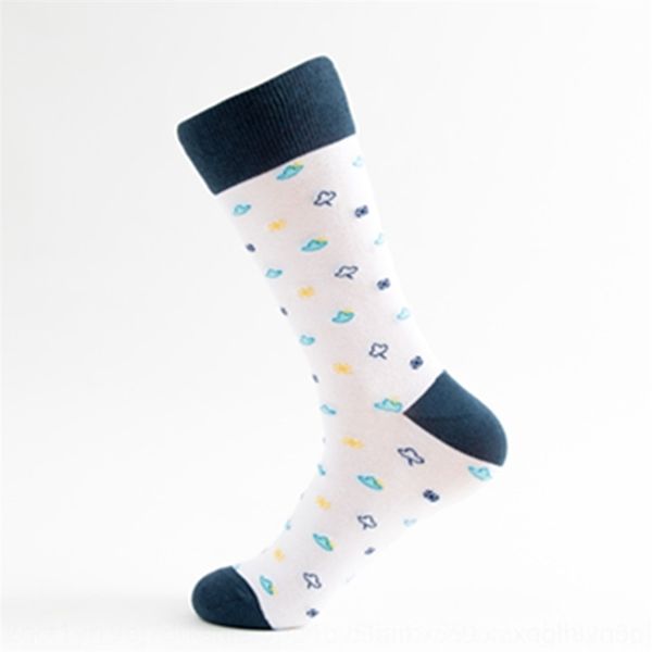 

5s3x colorful fashionable baboon fish medium colorful and men's cotton socks high tube men's casual cotton socks, Black