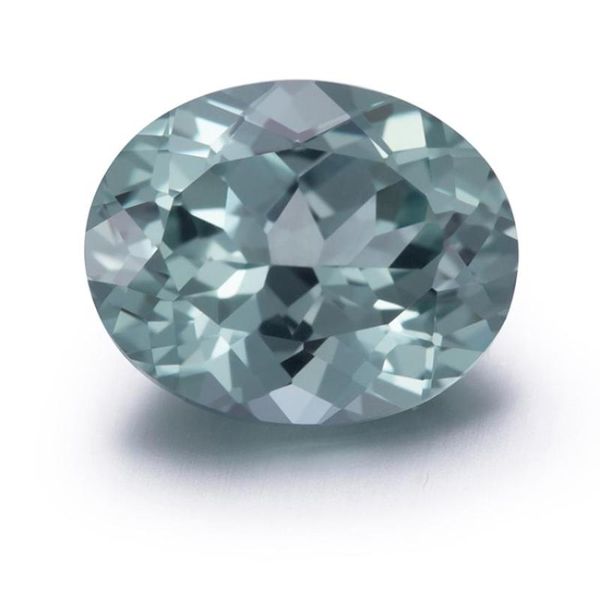 

other lab created green sapphire gemstone oval czochralski method 3#