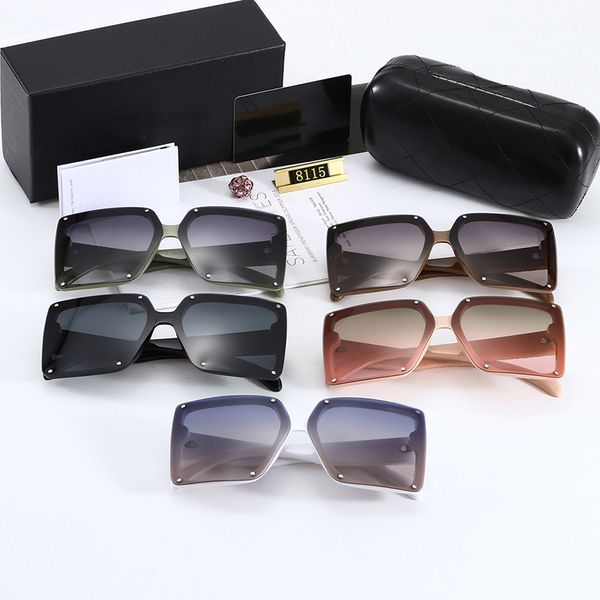 

fashion polarized sunglasses round face women&#39s sunglass 5 colors classic letter logo with box l-18 8511, White;black