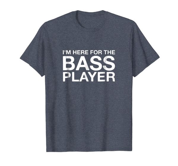 

i'm here for the bass player funny music lover t-shirt, White;black