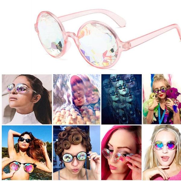 

party decoration 1pair kaleidoscope rainbow sunglass costume cosplay plastic prism eyeglasses bachelorette supplies