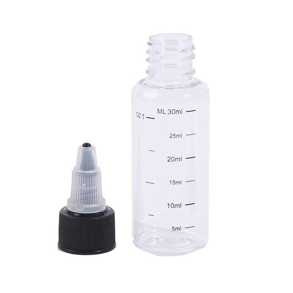 

storage bottles & jars 1pcs empty 30/60/100/120/250ml plastic tube liquid capacity dropper twist cap tattoo pigment ink containers