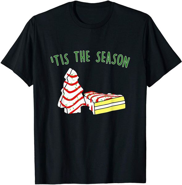 

the season little debbie inspired christmas tree snack cake t-shirt size s-5xl, White;black