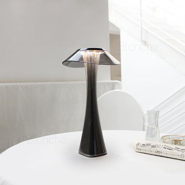 

table lamp dimmable protection eyes usb charging smart touch switch bedside transparent acrylic creative led night lamps