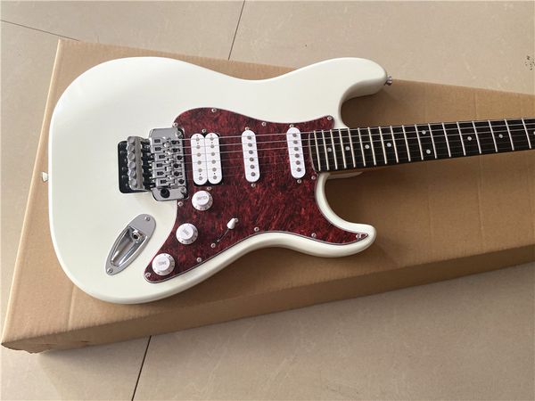 

inheriting the classic cream white double electric guitar rosewood fingerboard fan groove, can be customized