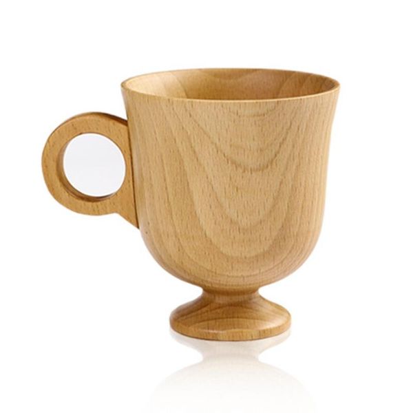 

mugs t21d wooden coffee with handle for men women camping cup wood travel craft tankard tea drinking home