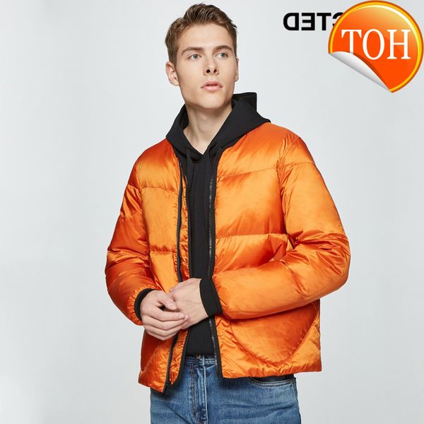 

selected man's winter warm short down jacket s|420412019, Black
