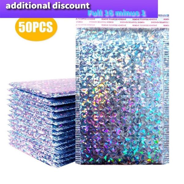 

storage bags speedy mailers 50pcs silver mailing envelope waterproof courier bubble padded envelopes bag