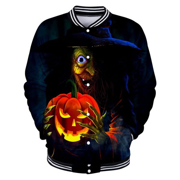 

halloween jacket men's women's shorts jacket little devil pumpkin baseball jacket comfortable fashion travel sports party xxl 2xl, Black;brown