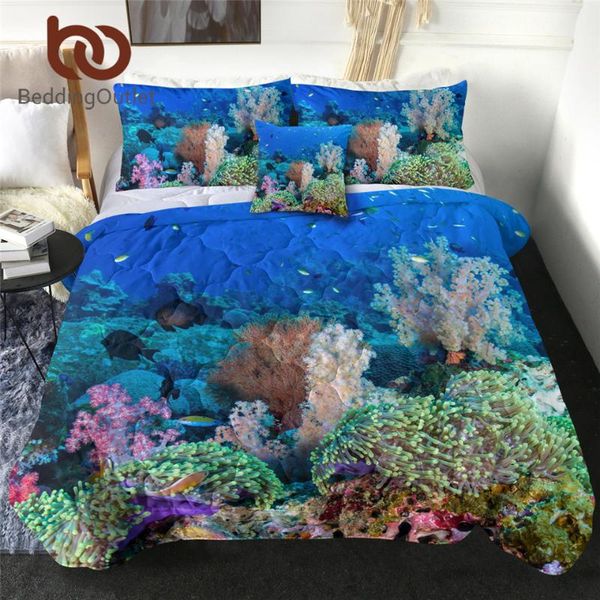 

beddingoutlet tropical fish bedding throw marine life quilt coral air-conditioning duvet colorful comforter ocean colcha de cama comforters