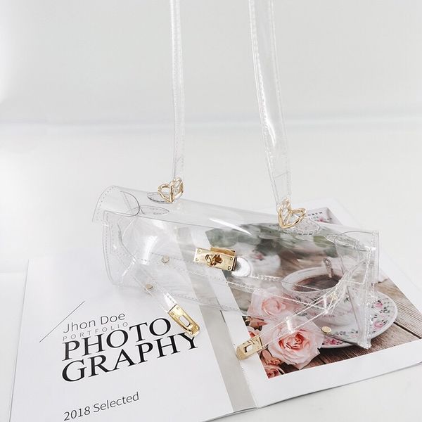 

yomo / 2021 spring and summer new kelly jelly transparent fashion underarm single shoulder cross arm bag