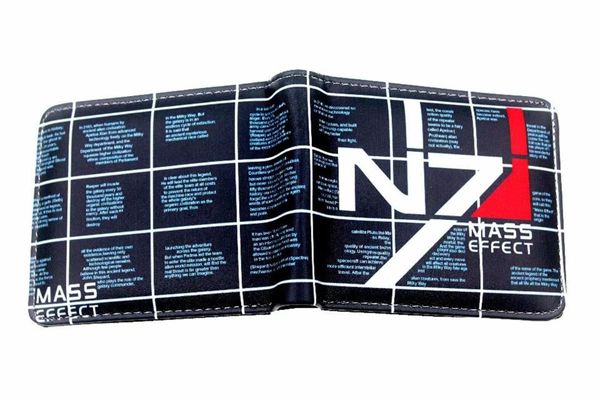 

wallets mass effect men women pu wallet coin purse id/ holder, Red;black