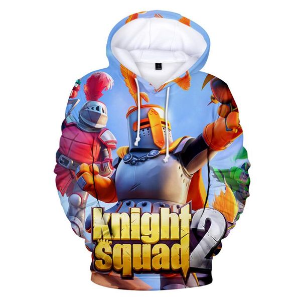 

men's hoodies & sweatshirts knight squad 2 3d fashion fall winer suit sportswear hooded youthful kawaii hip hop women/men the, Black