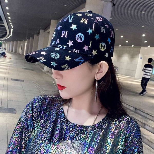 

,snapback laser printed lettered baseball cap korean versatile fashion elegant travel show small face sunshade, Blue;gray