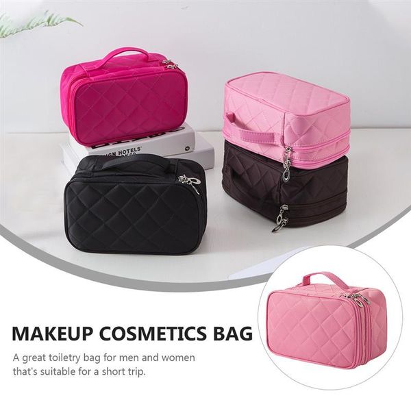 

storage bags 1pc portable toiletry pouch simple bag double-layer makeup